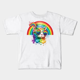 Rainbow Cat Kids T-Shirt